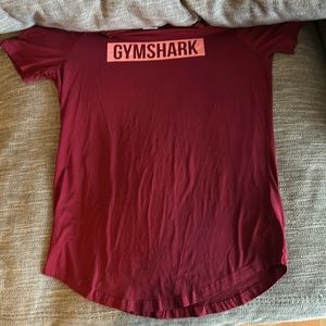 Red gymshark logo tee